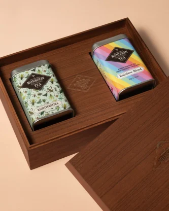 Premium Wood Box Gift Set-2M tin cans