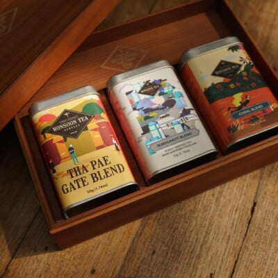 Premium Wood Box Gift Set-Thailand Blends Black Tea Set