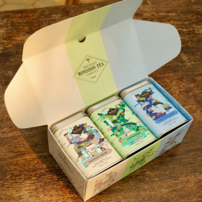 曼谷拼配茶礼盒套装 – 3 罐（中）